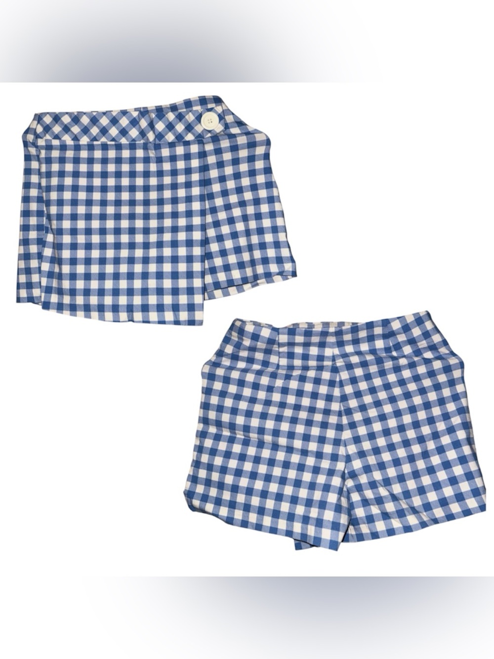 Blue Gingham Girls' Skort - Kids Bottoms